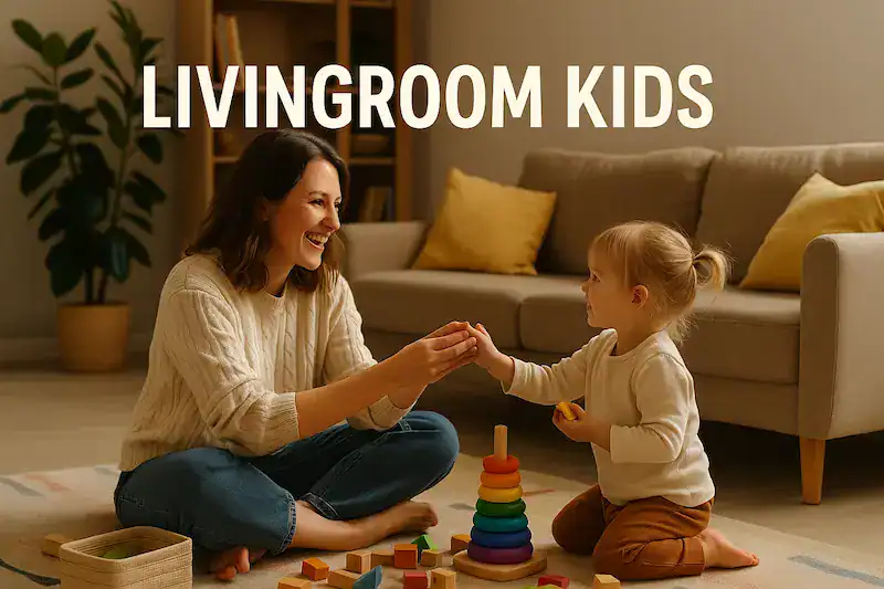 Symbolbild- Livingroom Kids, Ki-generiert